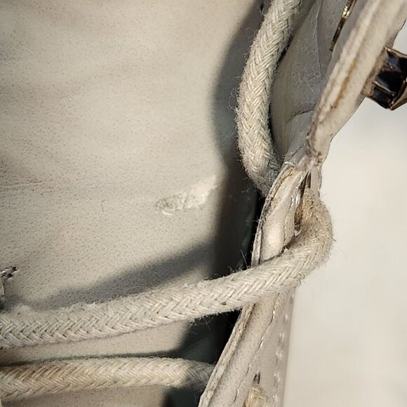 JustFab Illona Combat Boot Womens 7.5 White Faux Fir Lining Lace-Up Y2K Military - Picture 11 of 13